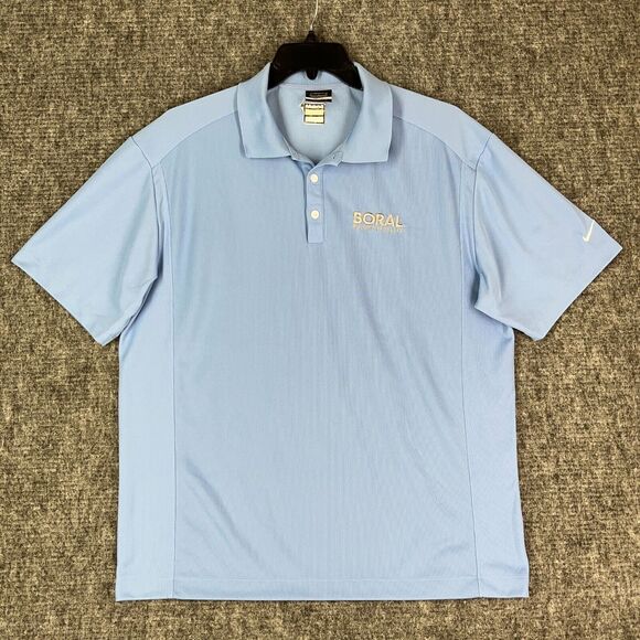 Nike Shirt Mens‎ XL Golf Polo Rugby Performance Microfiber Boral Dri Fit Heavy - Picture 1 of 13